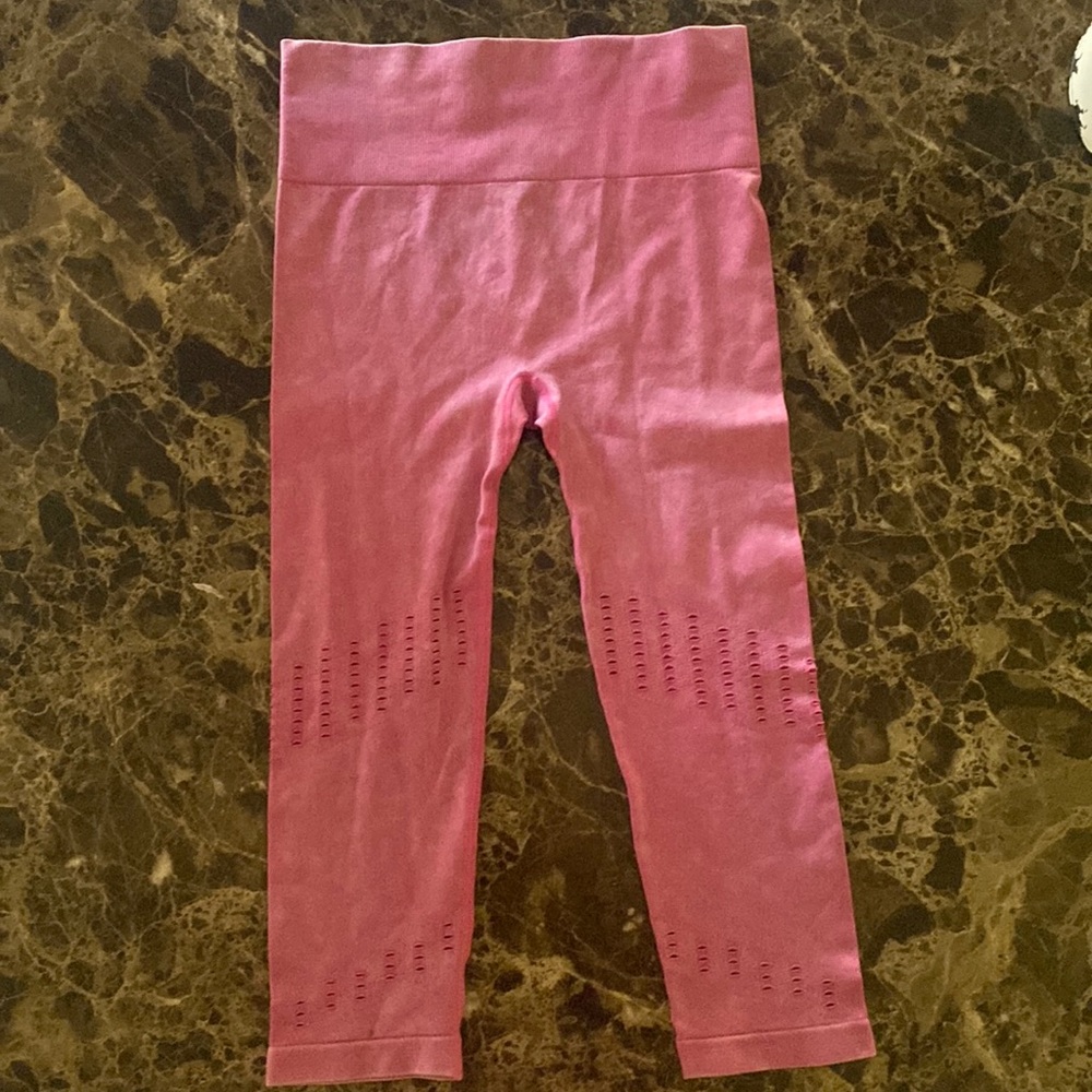 pink slight marbled affect workout leggings